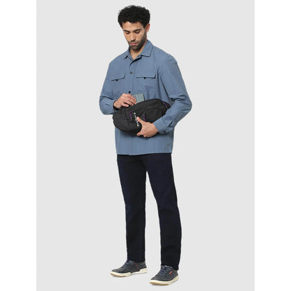 Blue Solid Cotton Shirt