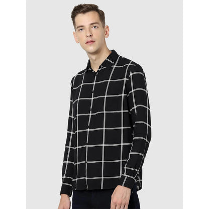 Black Checks Cotton Shirt