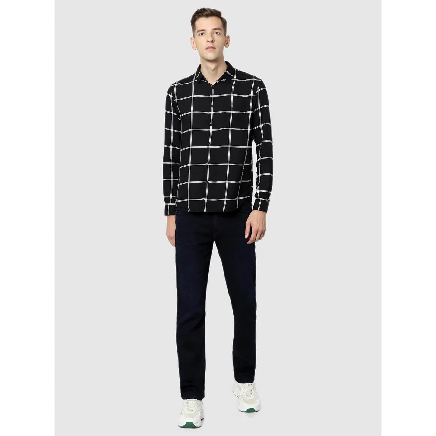 Black Checks Cotton Shirt