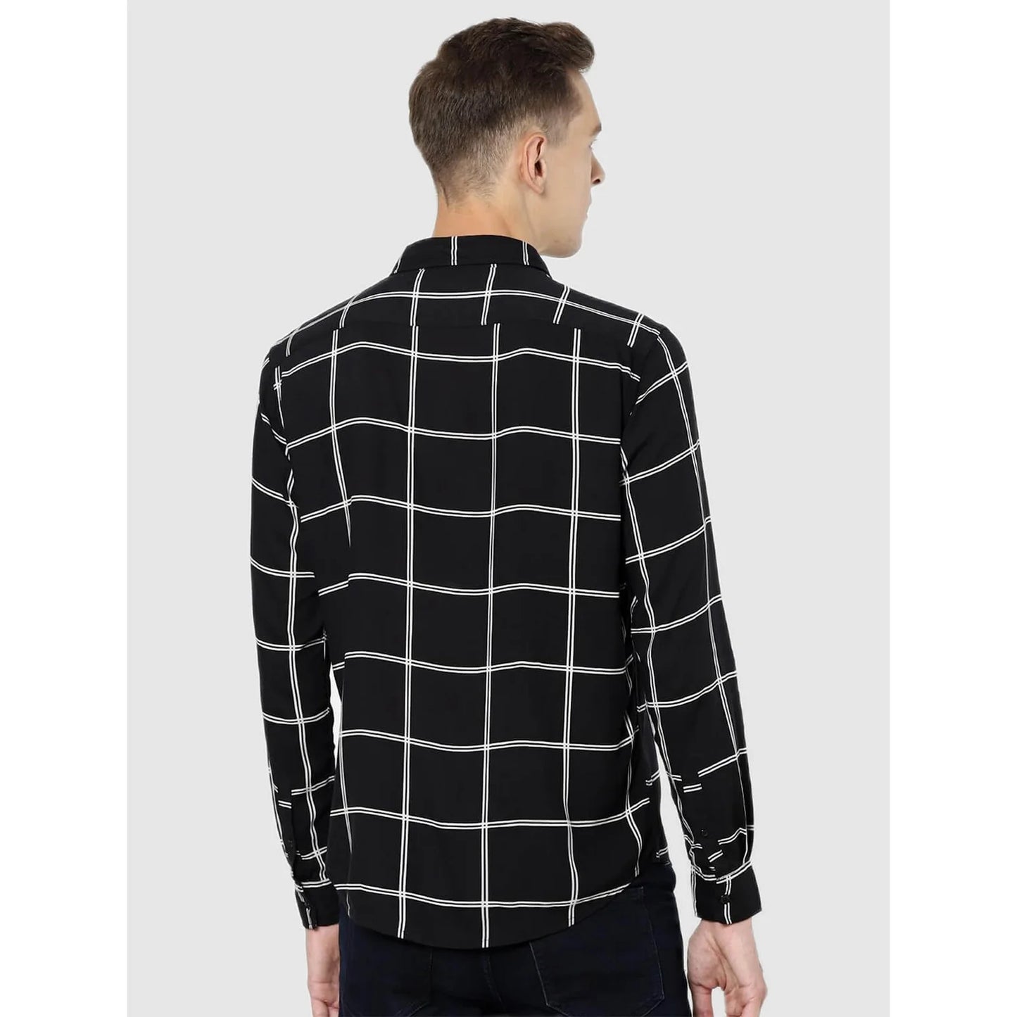 Black Checks Cotton Shirt