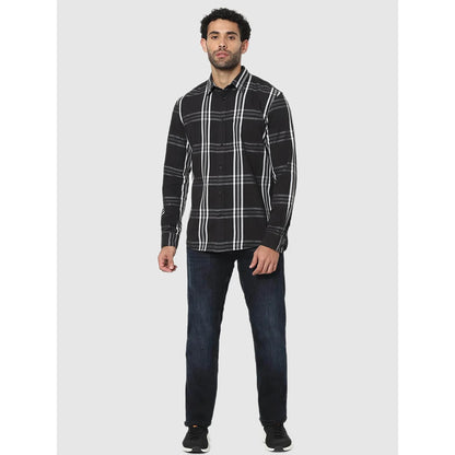 Black Checks Cotton Shirt