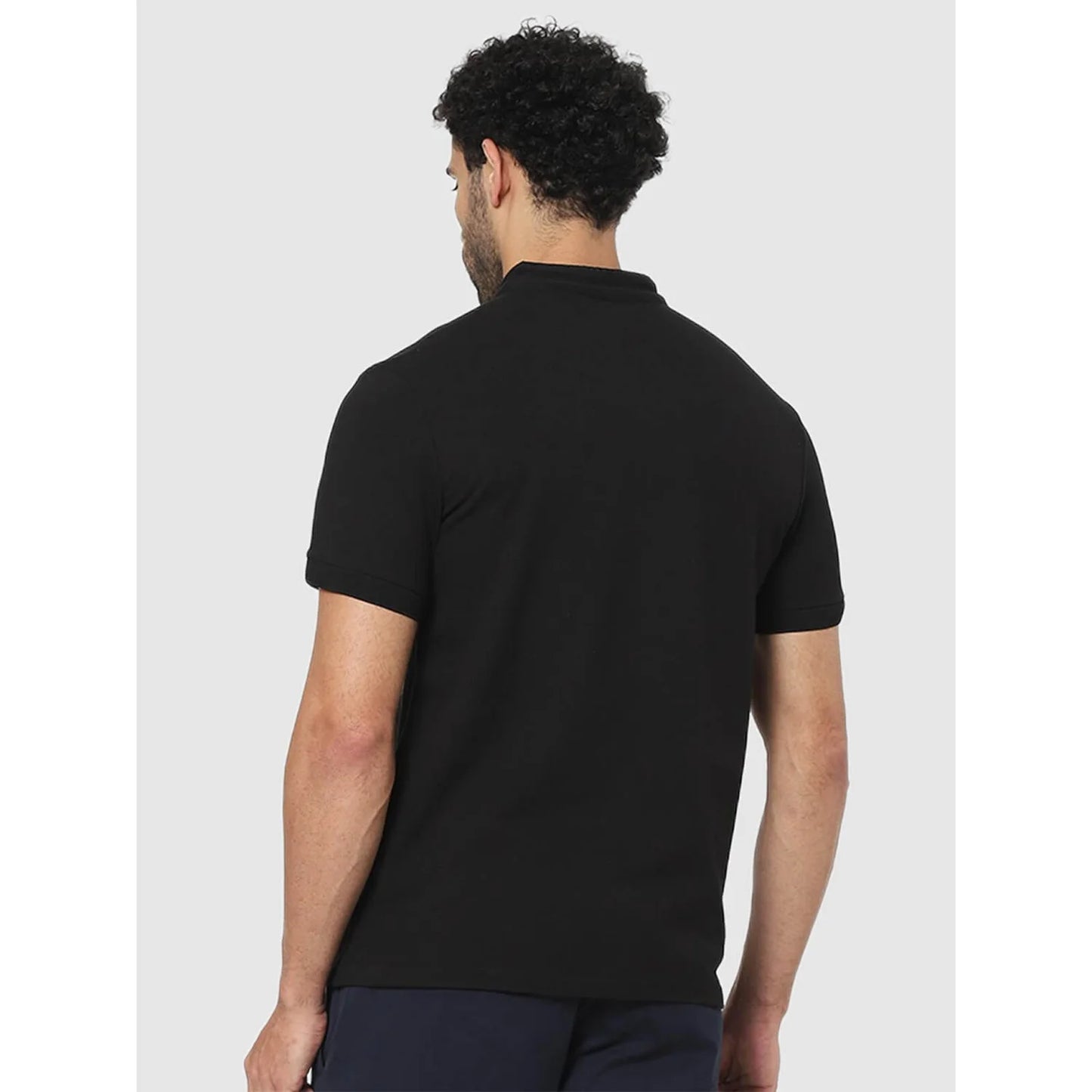 Celio* Striped Regular Fit Athletic Black T-Shirt