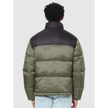 Olive Quilted Nylon Jacket