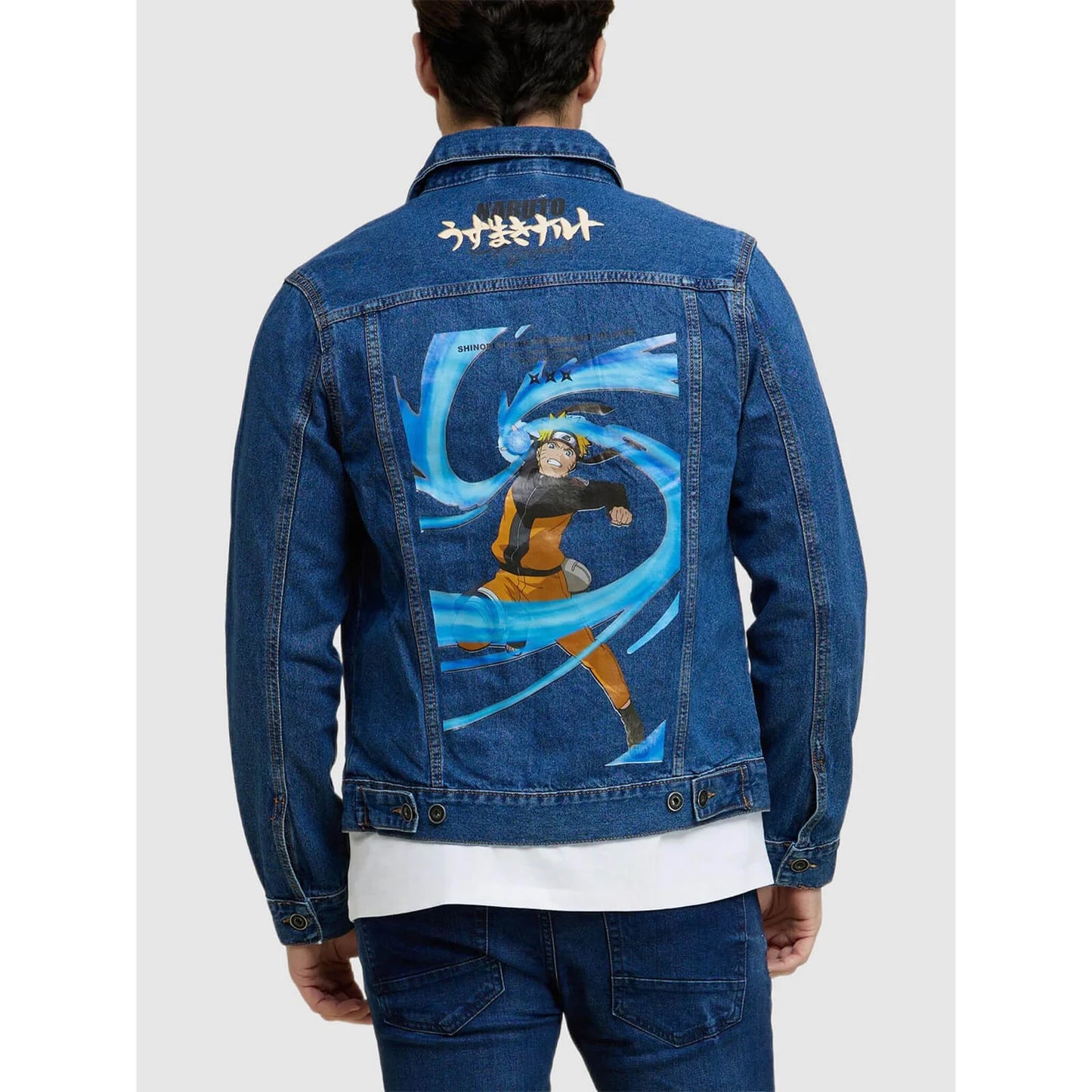 Naruto - Blue Denim Cotton Printed Jacket