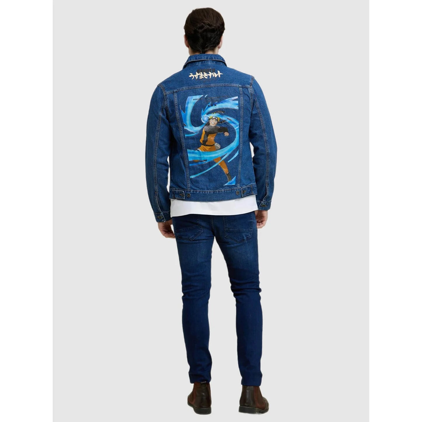 Naruto - Blue Denim Cotton Printed Jacket