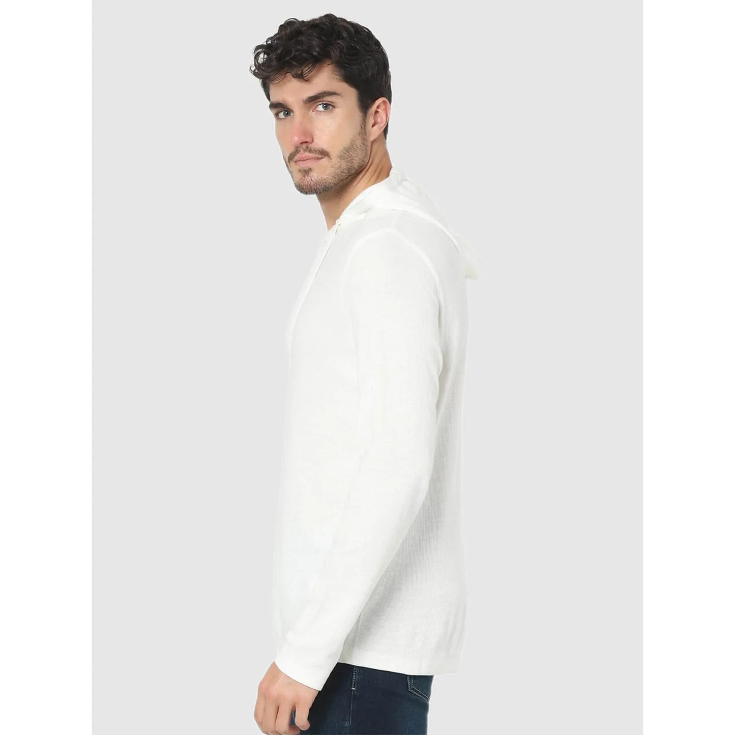 White Solid Cotton T-shirt