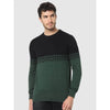 Celio* Geometric Regular Fit Cotton Green Sweater