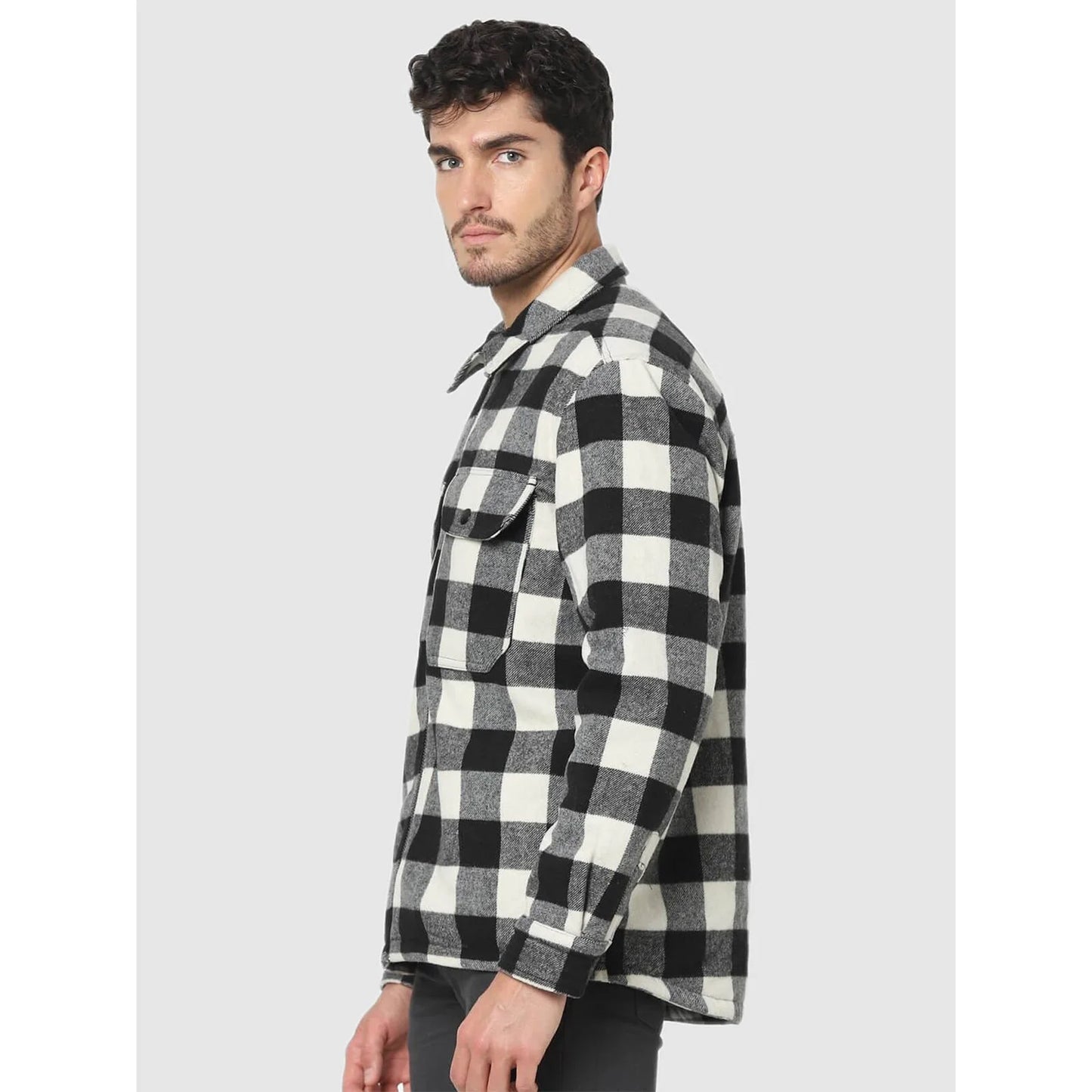 Multi Checks Polyester Jacket