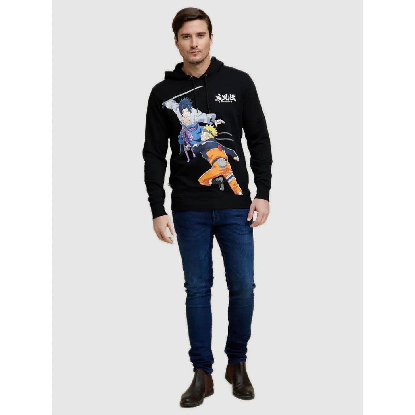 Naruto - Black Cotton Printed Sweatshirt