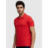Celio* Solid Regular Fit Cotton Red T-Shirt