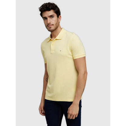 Yellow Solid Cotton T-Shirt