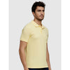 Celio* Solid Slim Fit Cotton Yellow T-Shirt