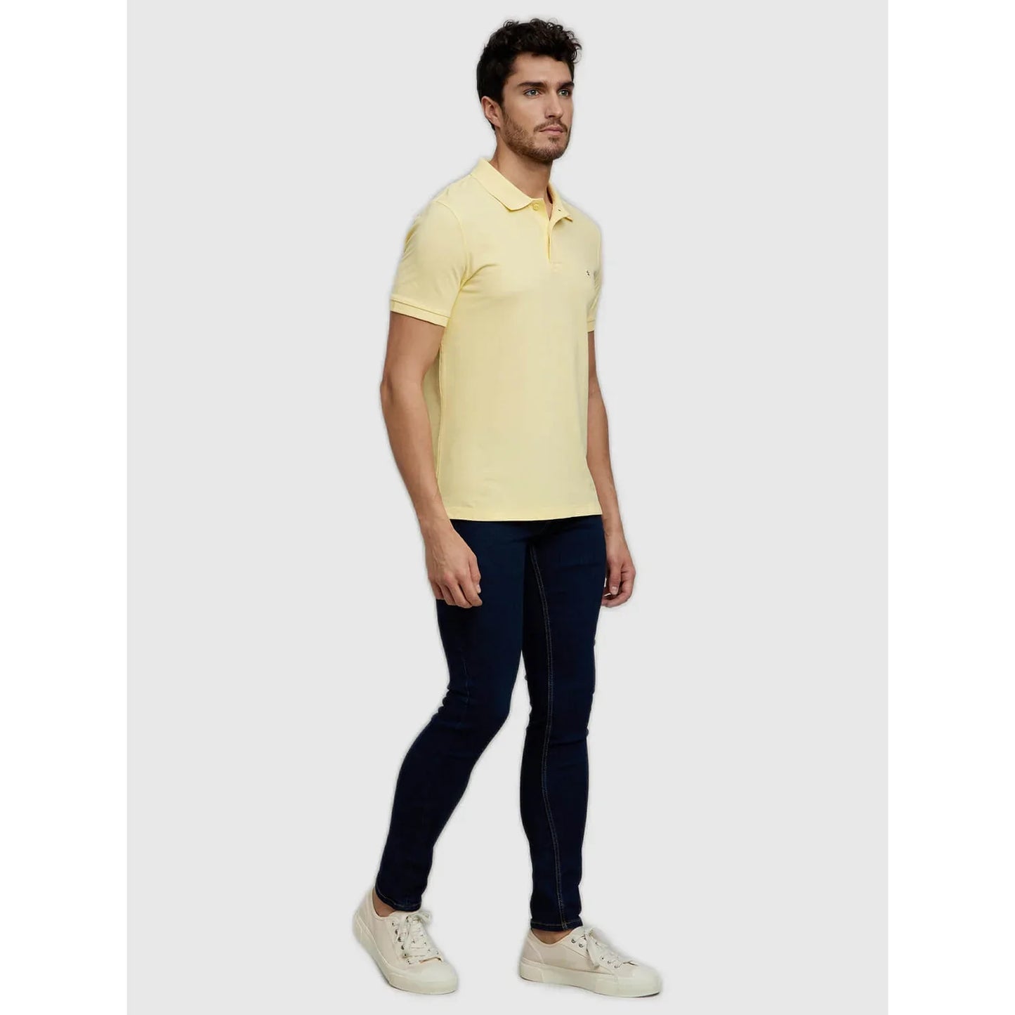 Yellow Solid Cotton T-Shirt