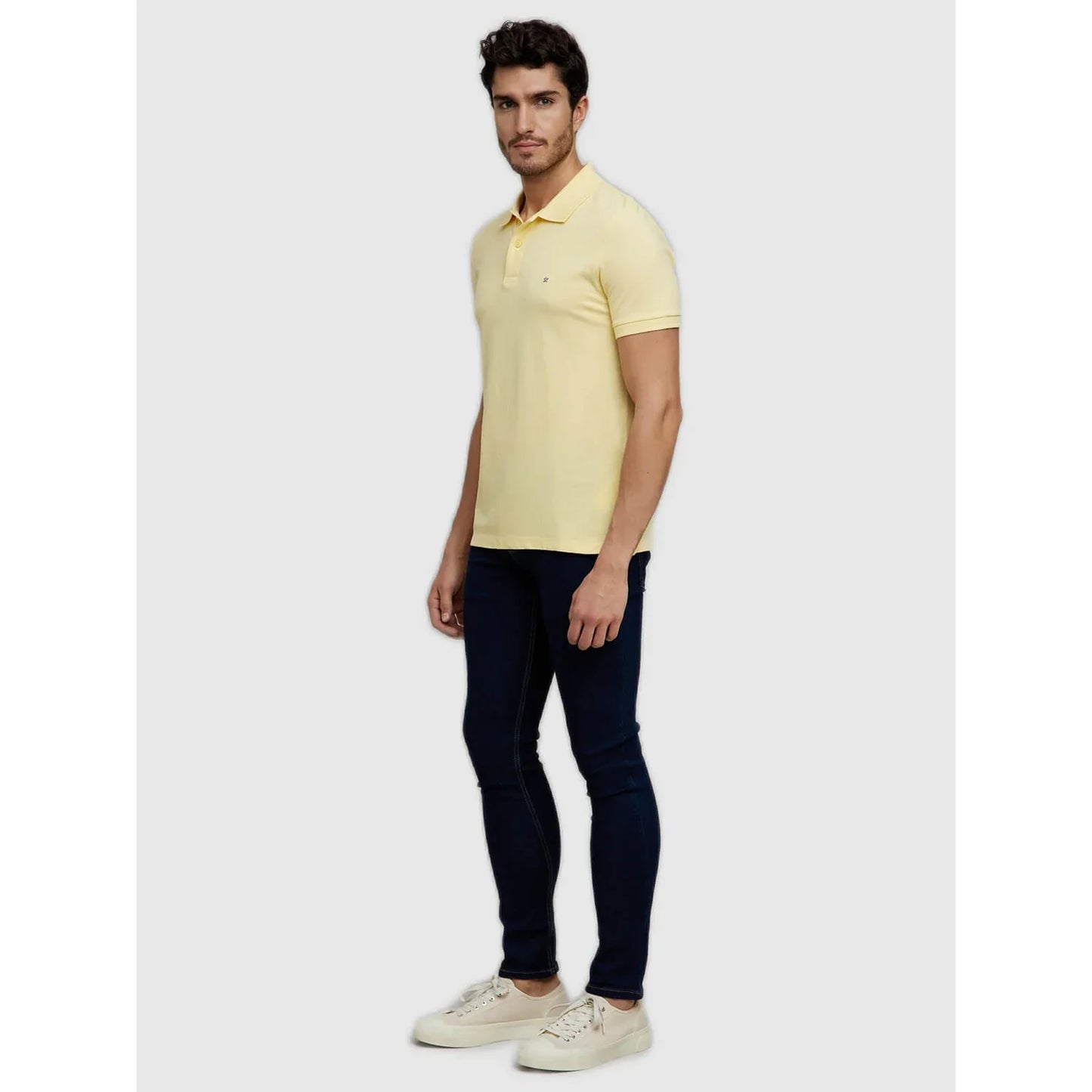 Yellow Solid Cotton T-Shirt