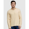 Celio* Solid Regular Fit Cotton Cream T-Shirt