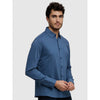 Celio* Solid Regular Fit Cotton Blue Shirt