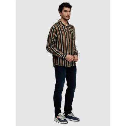 Green Striped Viscose Shirt