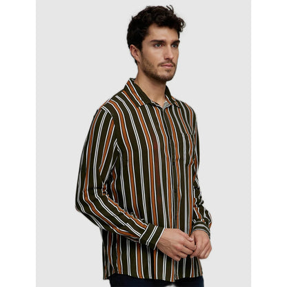 Green Striped Viscose Shirt