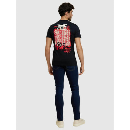 Money Heist Korea - Black Cotton Printed T-shirt