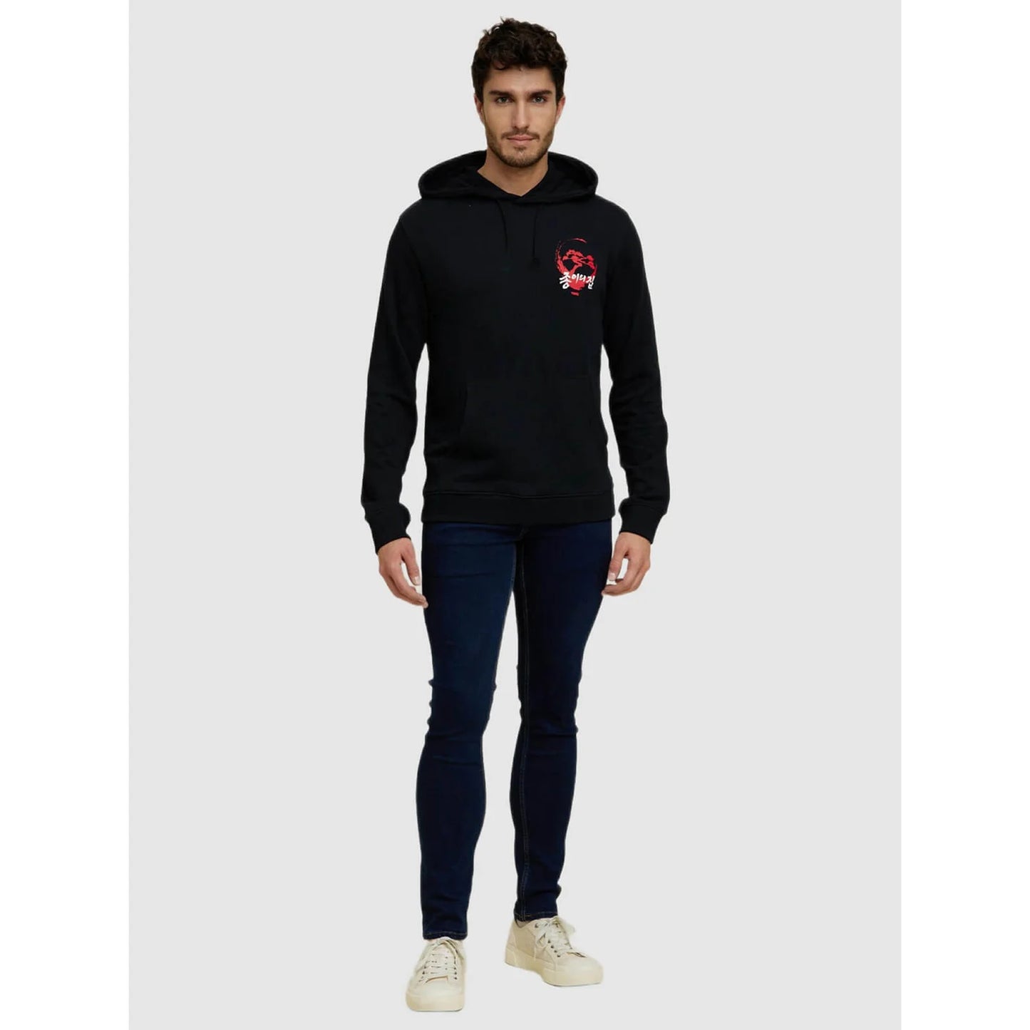 Money Heist Korea - Black Cotton Printed Sweatshirt