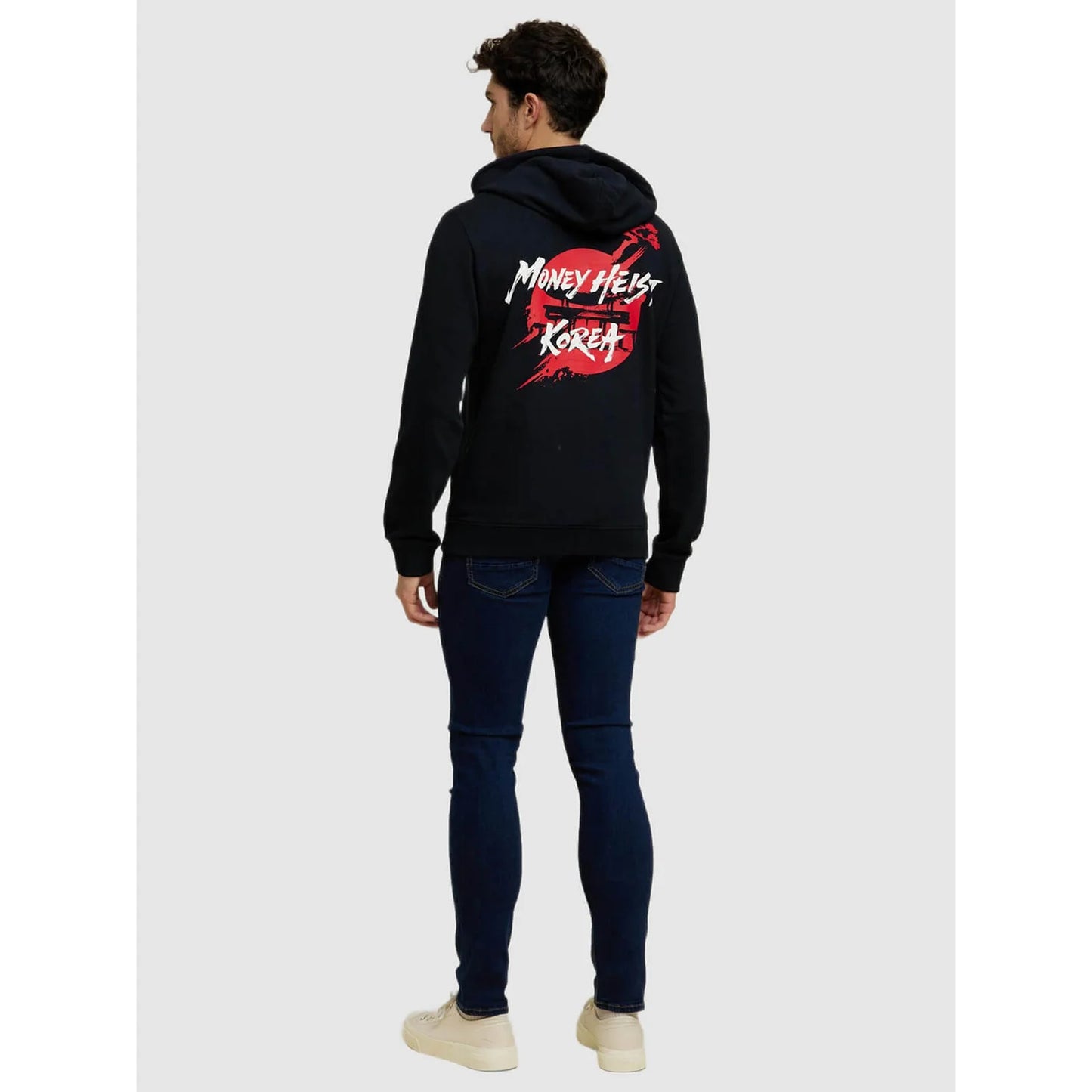 Money Heist Korea - Black Cotton Printed Sweatshirt