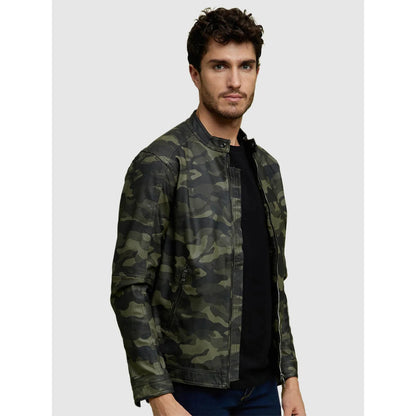 Green Camouflage Polyester Jacket