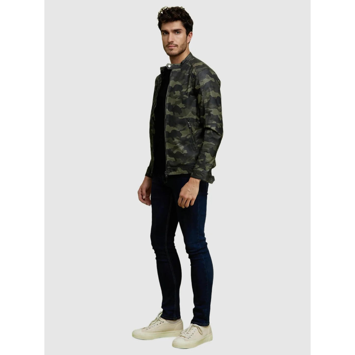 Green Camouflage Polyester Jacket