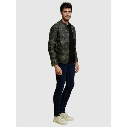 Green Camouflage Polyester Jacket