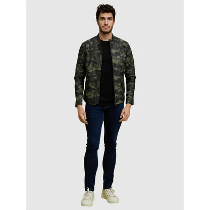 Green Camouflage Polyester Jacket