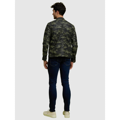 Green Camouflage Polyester Jacket