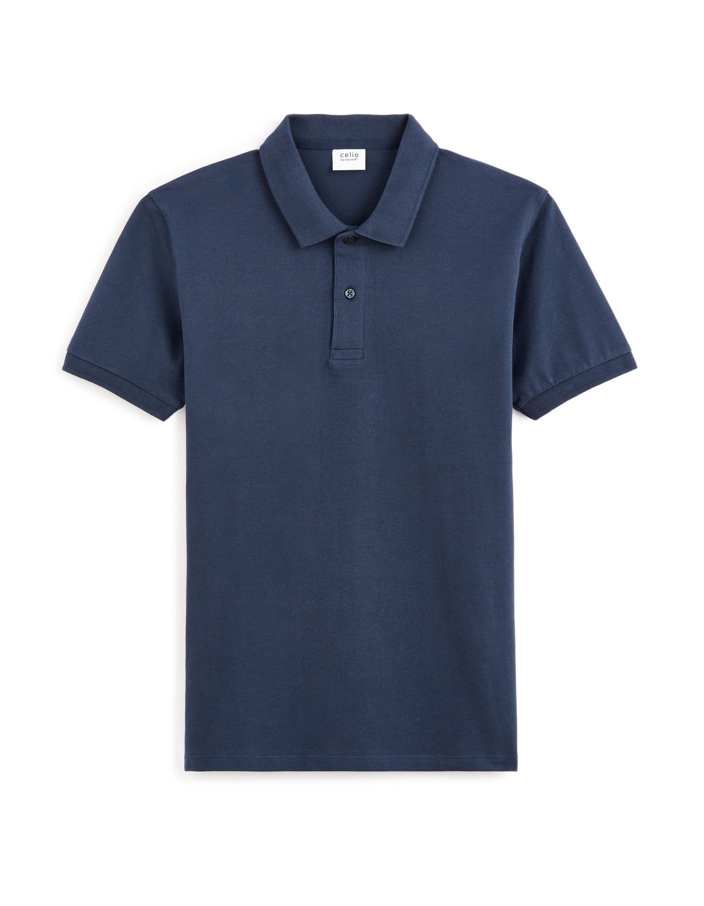 Celio Solid Regular Fit Cotton Navy Tshirts
