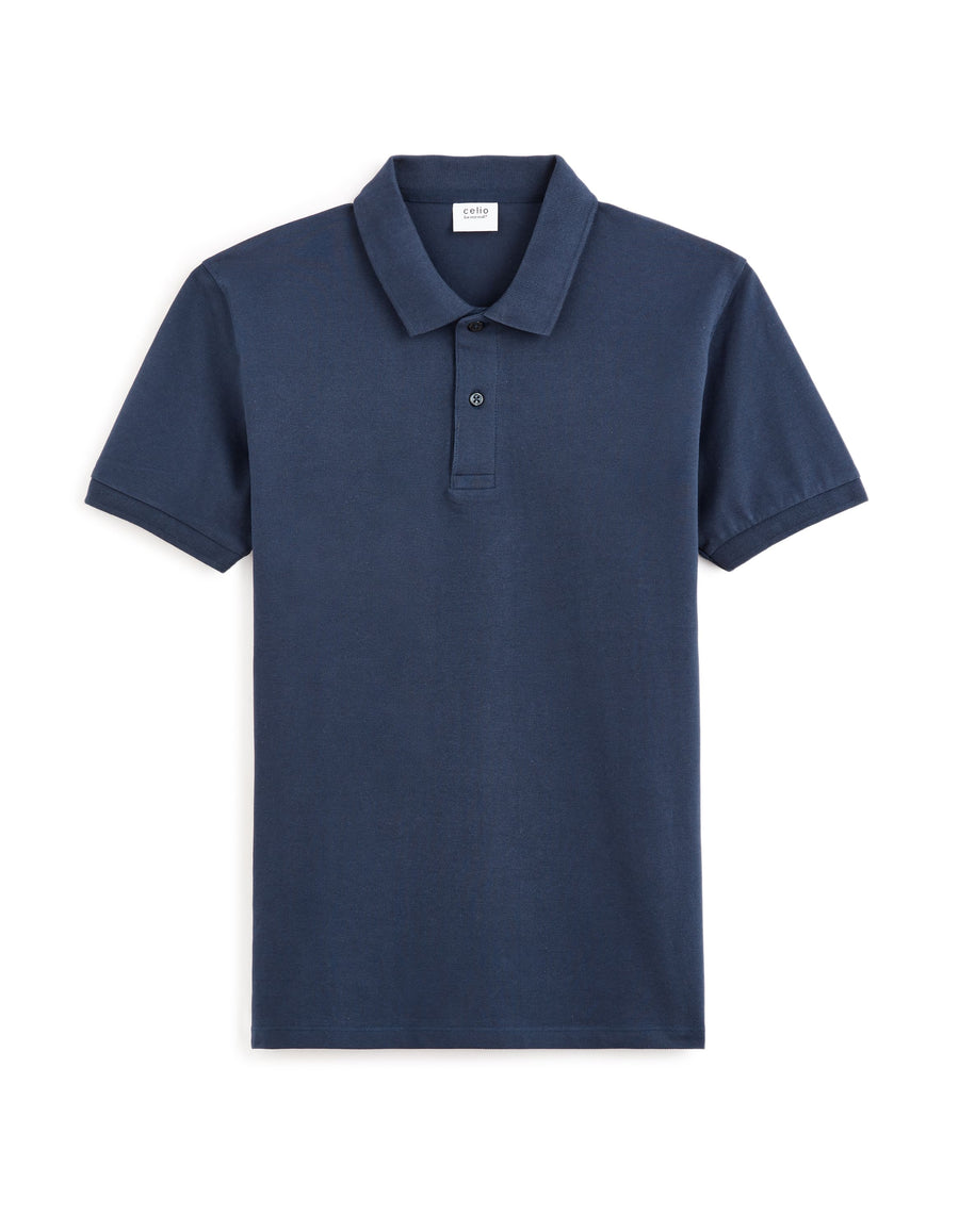 Celio Solid Regular Fit Cotton Navy Tshirts