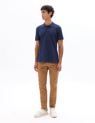 Celio Solid Regular Fit Cotton Navy Tshirts