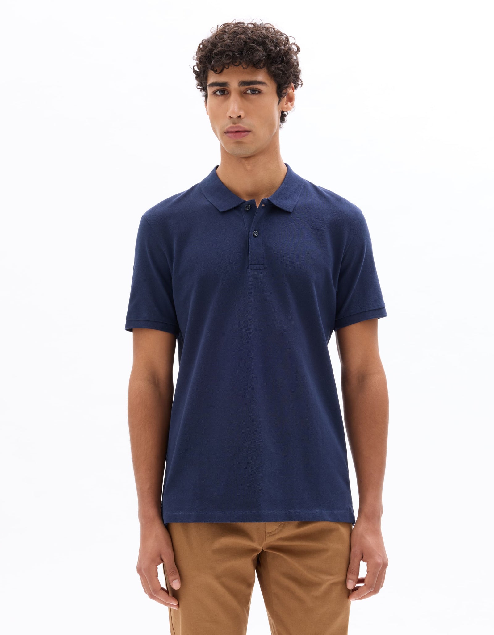 Celio Solid Regular Fit Cotton Navy Tshirts