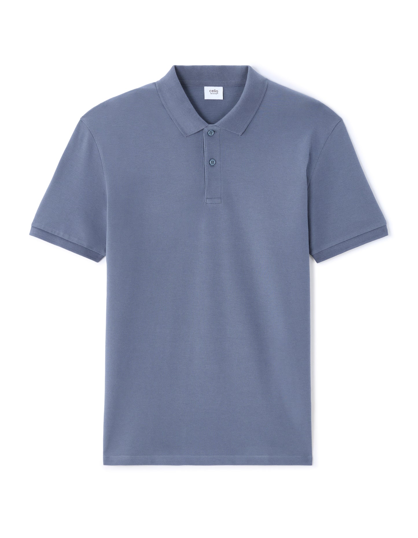 Celio* Solid Cotton Regular Fit Blue Men T-Shirts