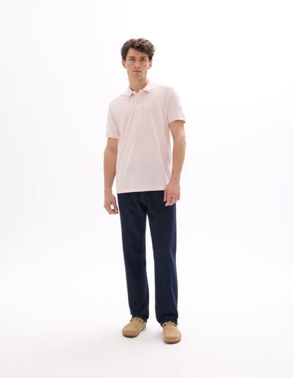 Celio Solid Regular Fit Cotton Pink Tshirts