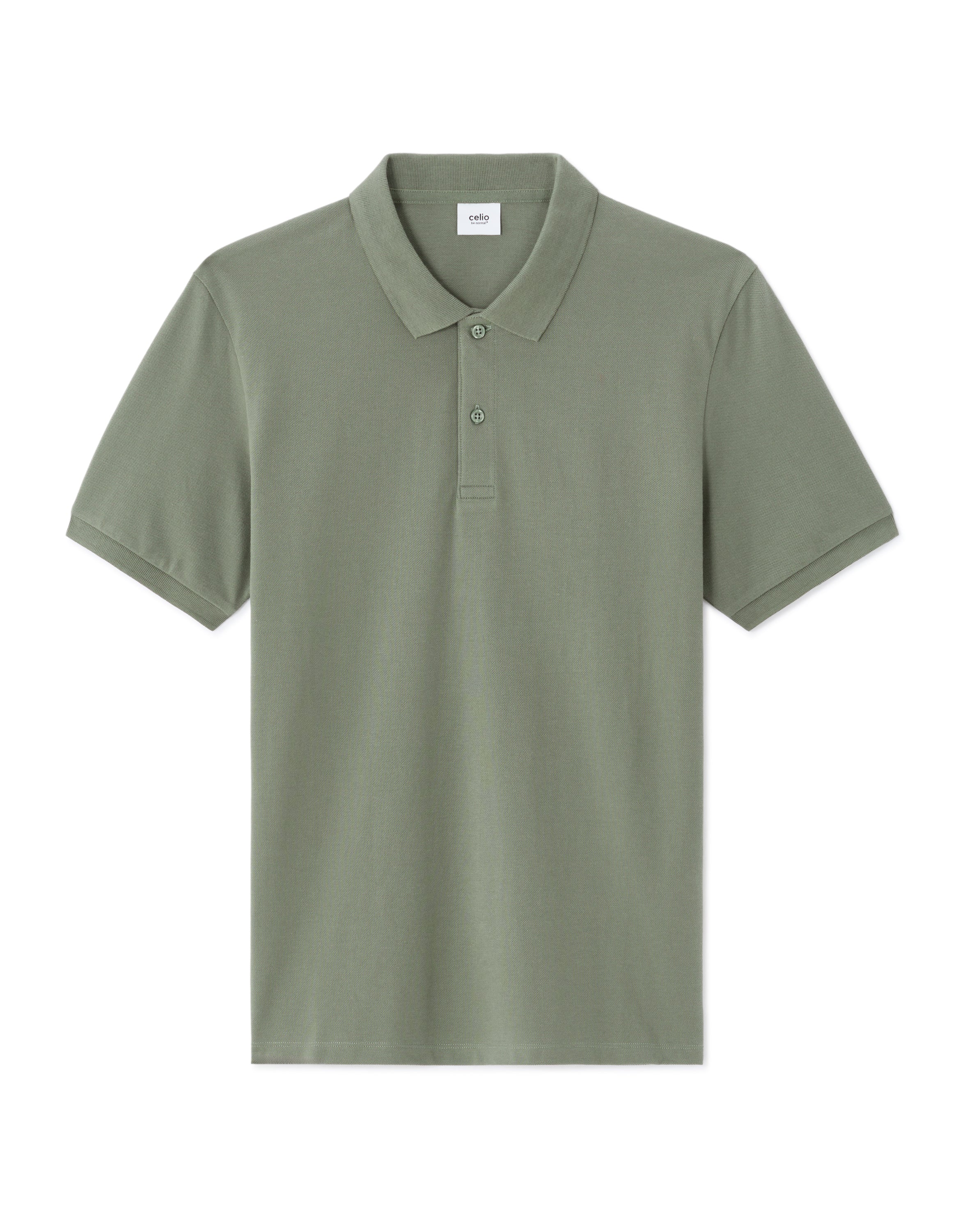 Celio Men Olive Solid Regular Fit Cotton T-Shirts
