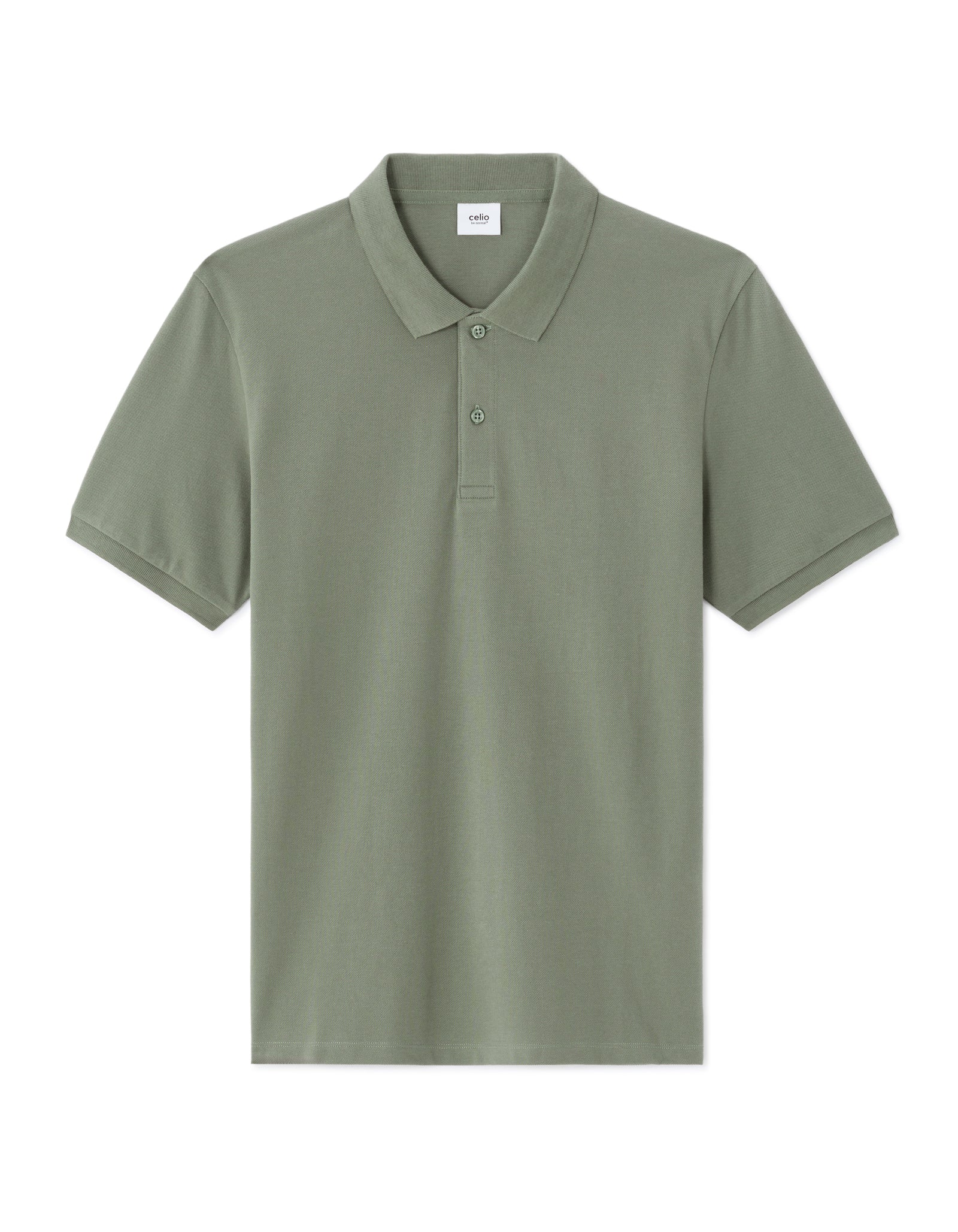 Celio Men Olive Solid Regular Fit Cotton T-Shirts