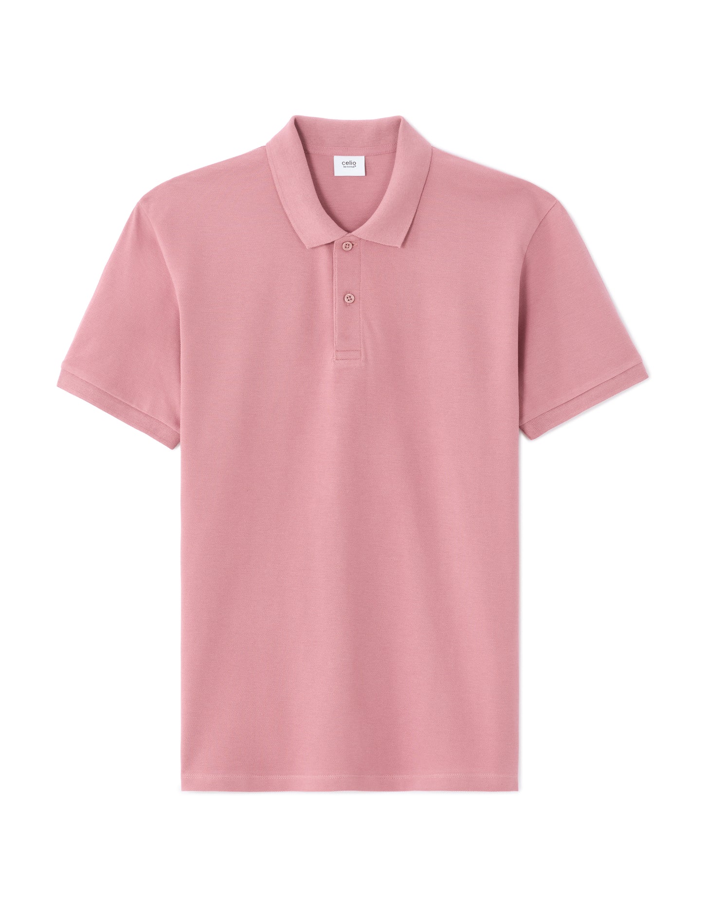 Celio Men Pink Solid Regular Fit Cotton T-Shirts