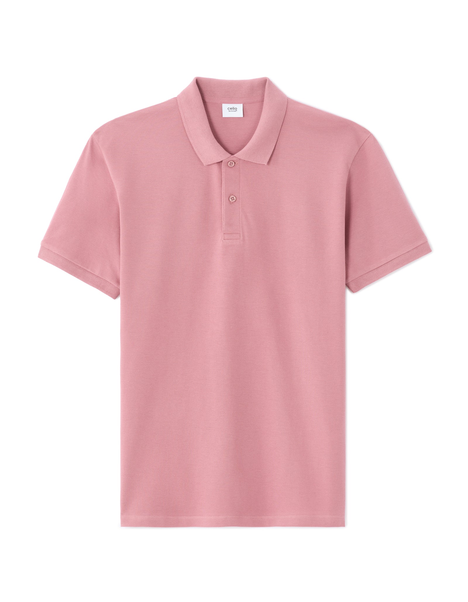 Celio Men Pink Solid Regular Fit Cotton T-Shirts