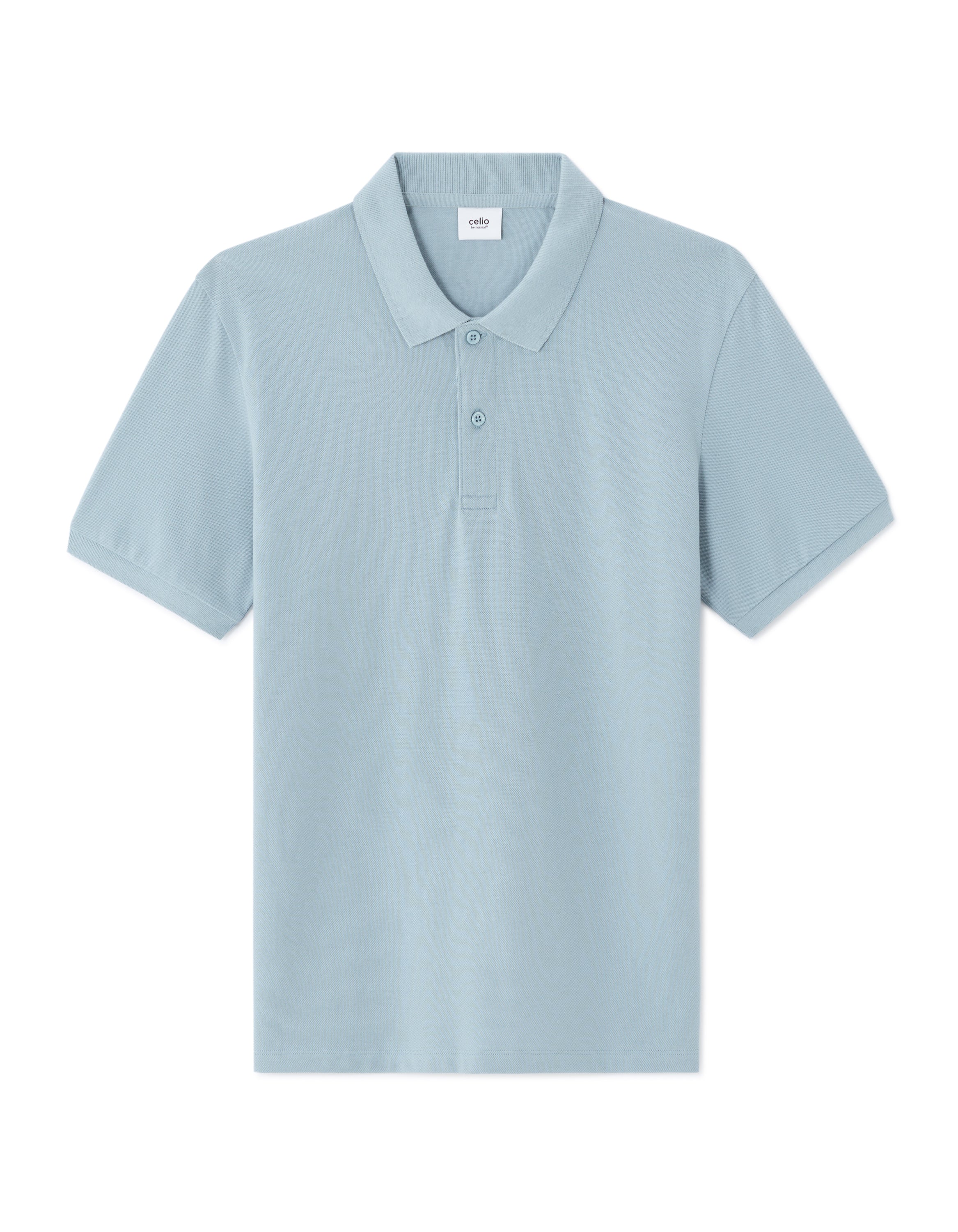 Celio Mens Blue Solid Regular Fit Cotton T-Shirts