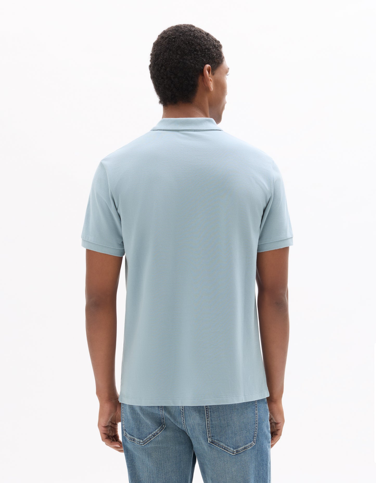 Celio Mens Blue Solid Regular Fit Cotton T-Shirts