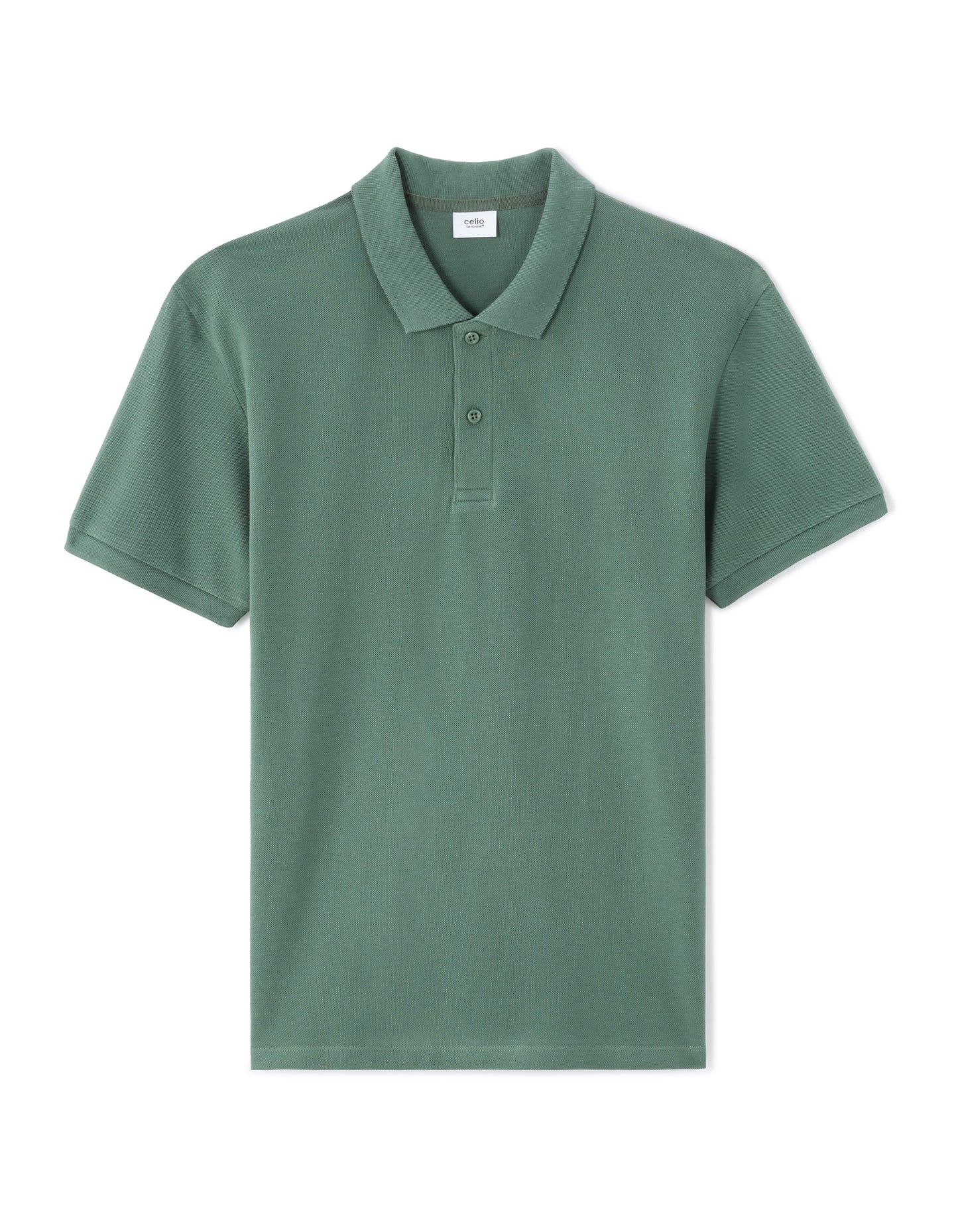 Celio Solid Regular Fit Cotton Green Tshirts