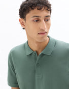 Celio Solid Regular Fit Cotton Green Tshirts