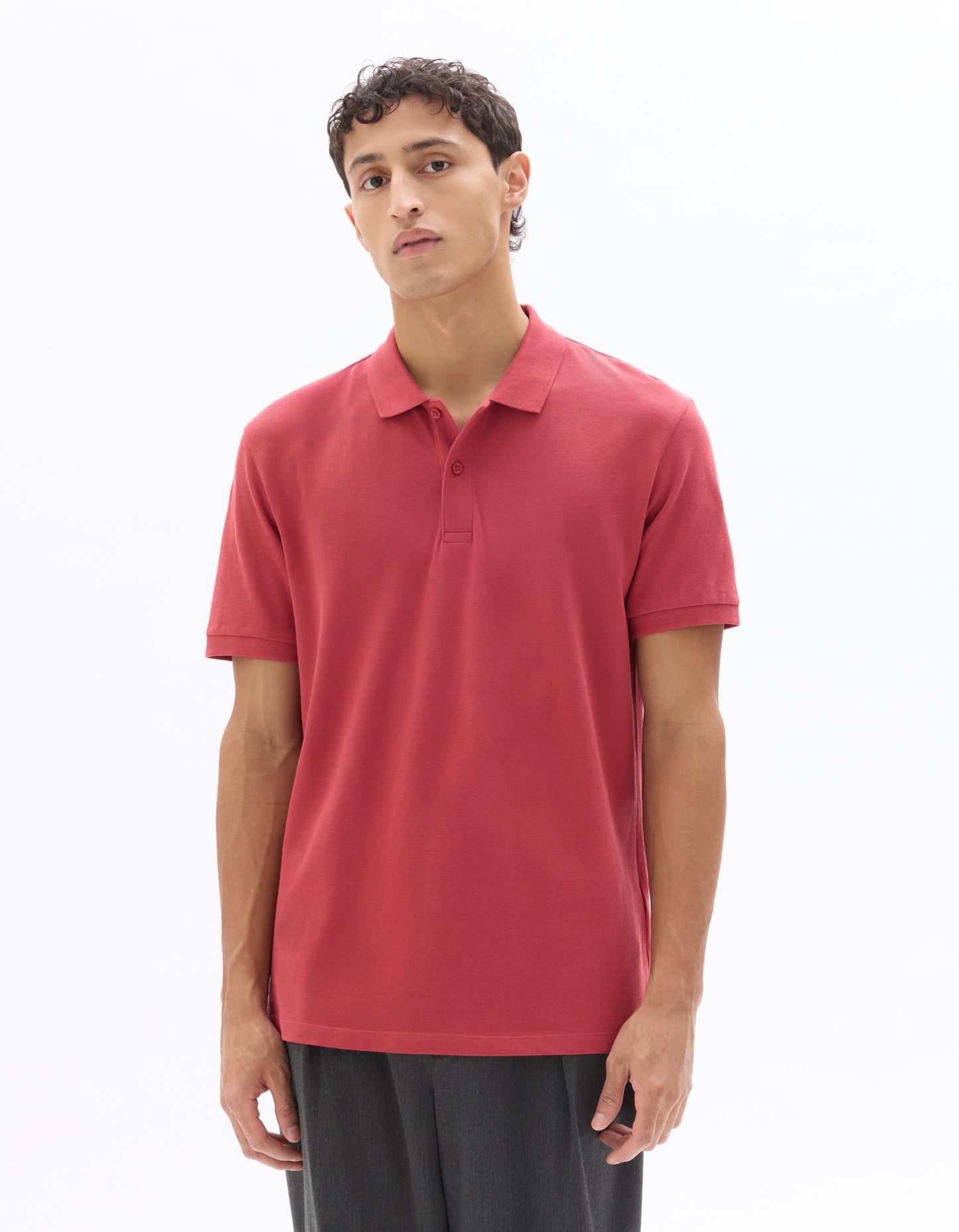 Celio Solid Regular Fit Cotton Red Tshirts