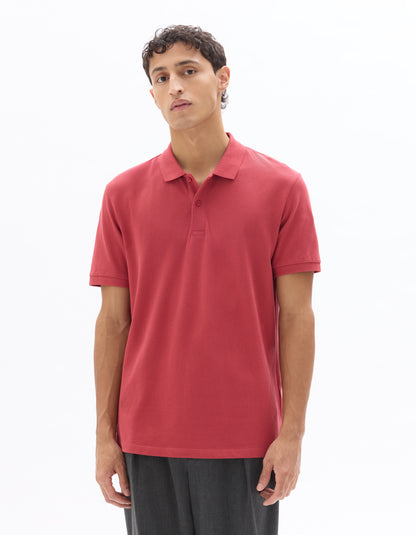 Celio Solid Regular Fit Cotton Red Tshirts