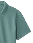 Slim Fit 100% Cotton Polo Collar T-Shirt - Green