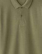 Slim Fit 100% Cotton Solid Polo Collar T-Shirts - Olive