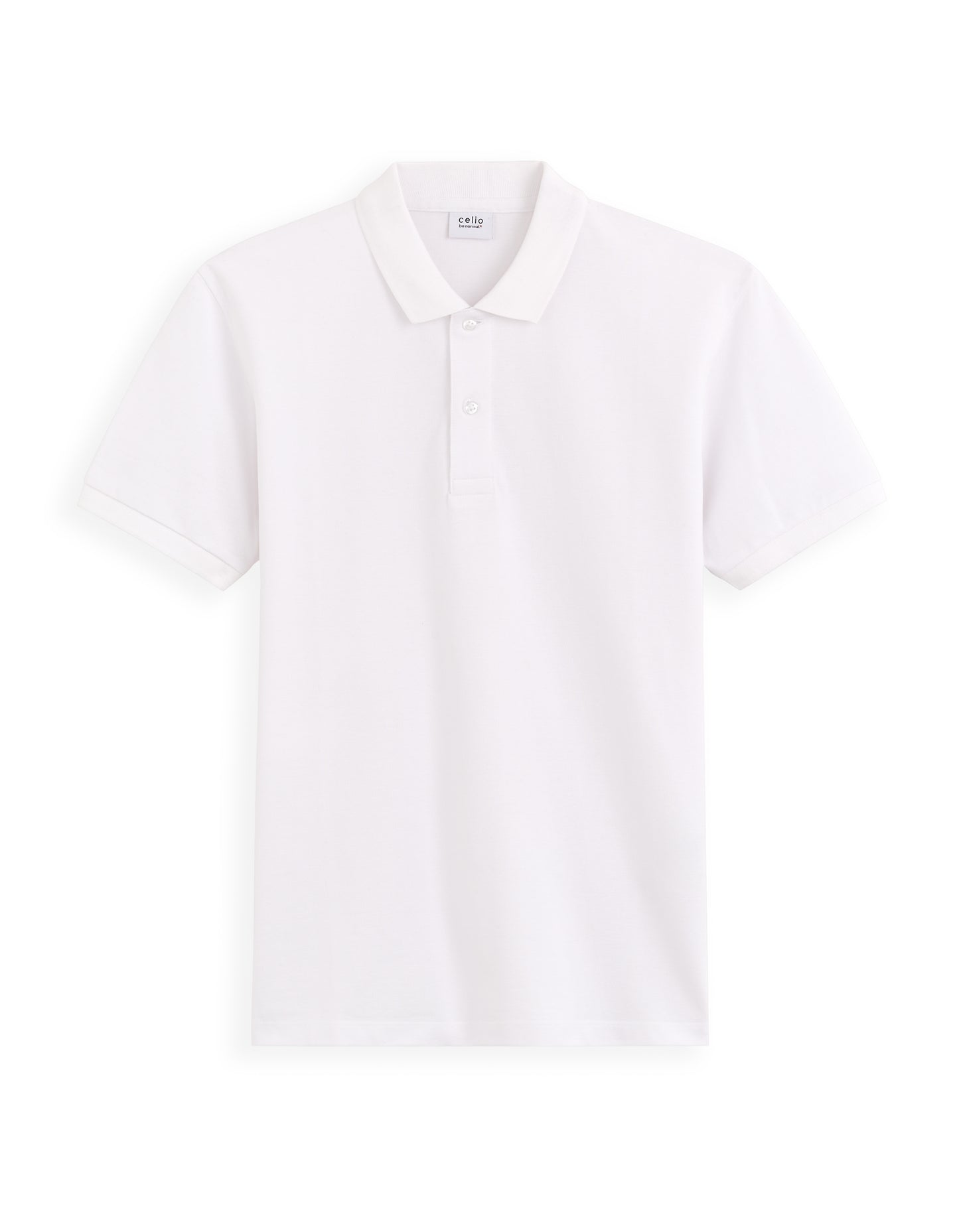 Celio* Solid Regular Fit Cotton White T-Shirt