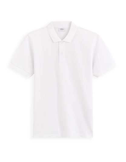 Celio* Solid Regular Fit Cotton White T-Shirt
